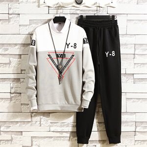 已备货 2021春季新款运动卫衣套装男长袖长裤两件套男T747-P40图片