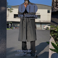 2024新款长款大码毛呢大衣秋冬韩范英伦风衣外套DSA157B-J252-P98，男装风衣，电商A157B