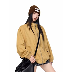 美式简约短款外套女秋季新款通勤小个子宽松百搭翻领夹克上衣，男装夹克，星座218-8