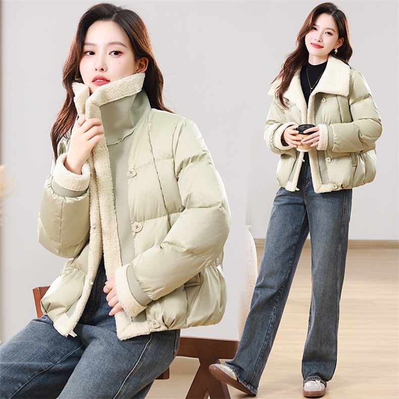 2025年冬季新款保暖休闲风羽绒服现货，女装羽绒服，婷轩阁