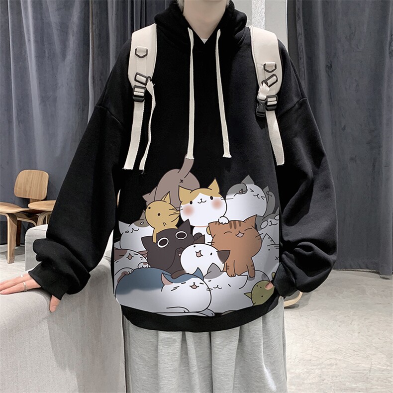 WY2162-P35加绒款-P40纯棉连帽卫衣男大码运动帽衫宽松薄外套男,男装卫衣,电商A040