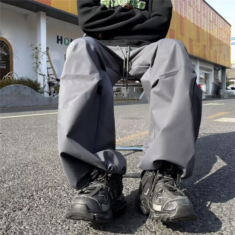日系工装裤男高街潮牌秋季ins欧美嘻哈运动休闲裤机能风裤子,男装休闲裤,星座716-3
