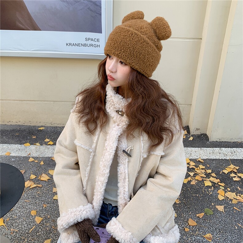 25冬季新款牛角扣皮毛一体外套2B082-2266-p215k323,女装短外套,2B082