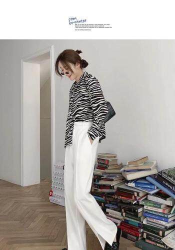 春季新款，垂料前开叉西裤，搭配圣品，女装，CHERRY·印