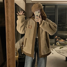 羊羔绒外套女冬季加绒加厚宽松学生羊羔毛棉服保暖棉衣C549-P120，男装棉衣，星座911-2(原星座613-2）