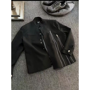 1506/QW010/P72韩版潮流男士上衣帅气宽松港风男春秋百搭休闲西服图片