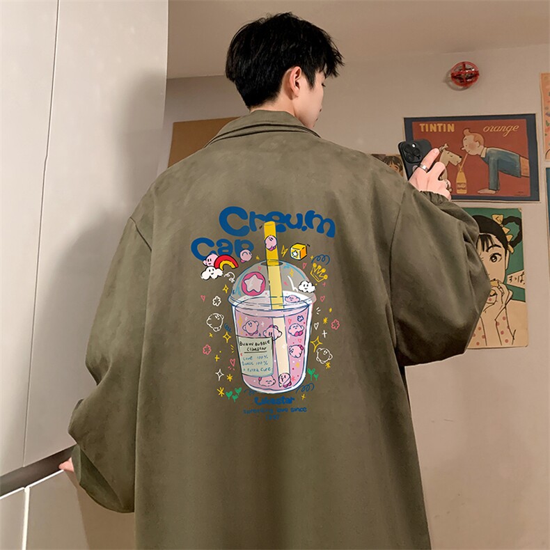 麂皮绒夹克男大码立领褂子外套JK85332-P68加绒款-P78,男装夹克,电商A040