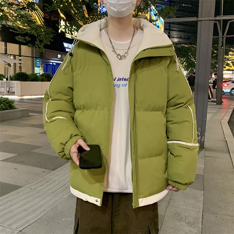 夜景中性风情侣款棉衣2026冬季宽松加厚外套男A436-3096-P80,男装棉衣,电商A436