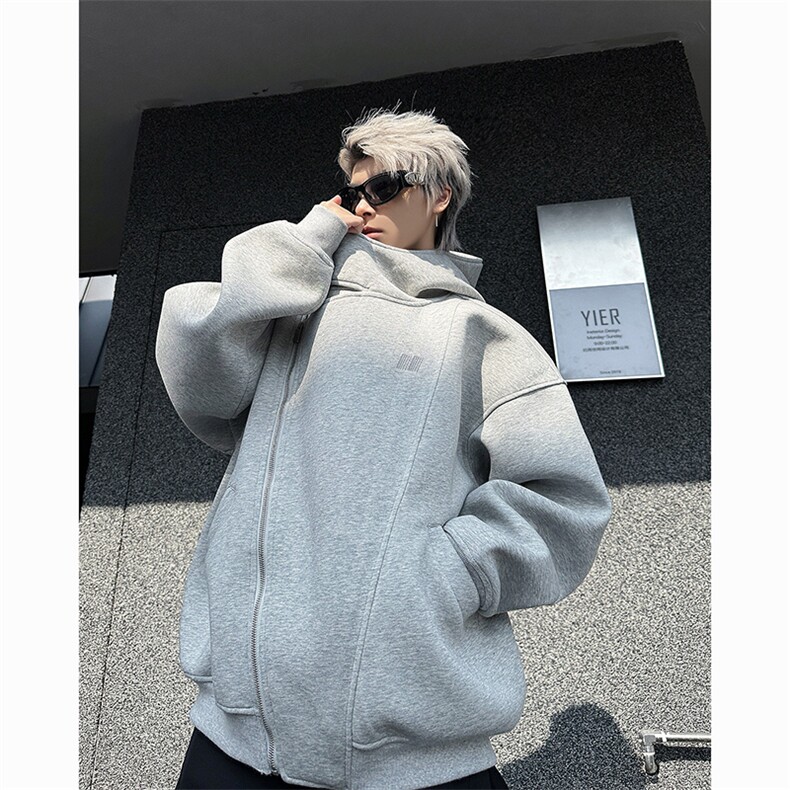 现货！25舒适连帽拉链个性卫衣外套WY42--P88,男装夹克,电商B288