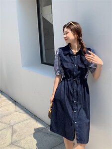 牛仔连衣裙图片