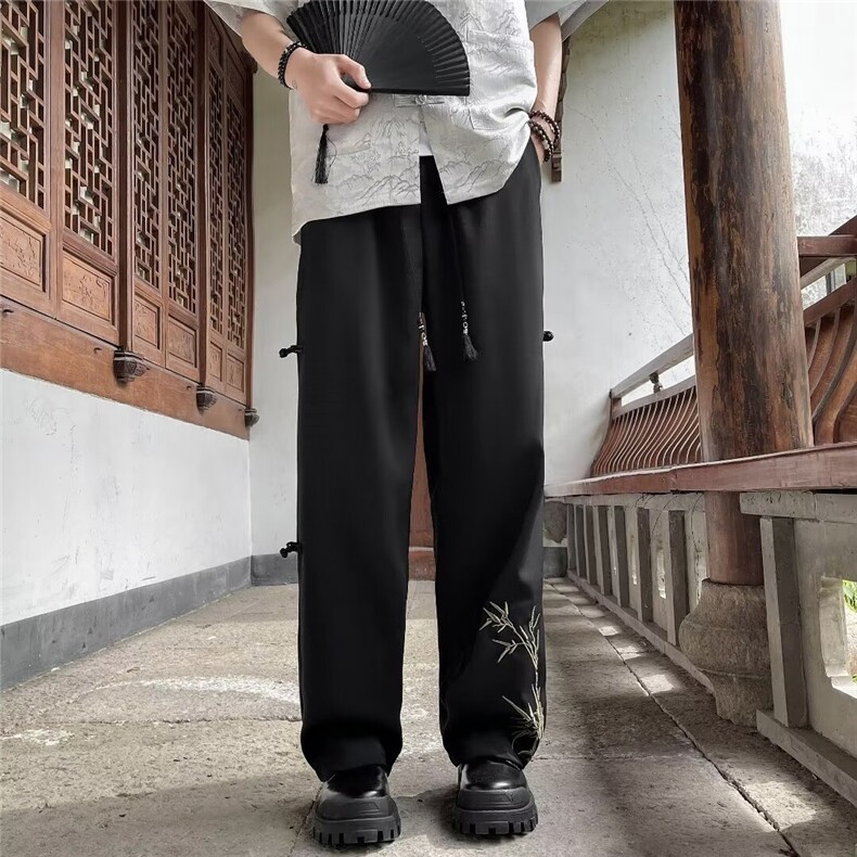 休闲裤男韩版潮流高街帅气潮2024夏季新款ins直筒长裤K5193-P41,男装休闲裤,星座412-2