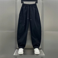 2025新款宽松机车裤男电焊耐磨百搭裤子立体显高坠感阔腿弯刀长裤，女装休闲裤，星座1210-1