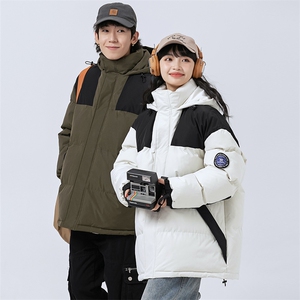 秋冬港风连帽时尚棉衣袖章宽松加厚冬季外套MY9308P-95图片