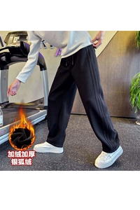 网图 加绒加厚运动卫裤新款冬季宽松加厚休闲裤310A-K6025JR-P50图片