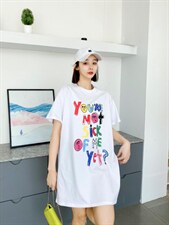 时尚休闲潮流长款T恤，女装T恤，泽妤