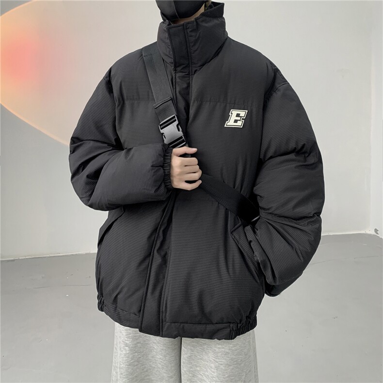 冬季新款机理感暗条纹立领棉衣加厚棉袄MY237-P105控148抖音控168,男装棉衣,电商B370