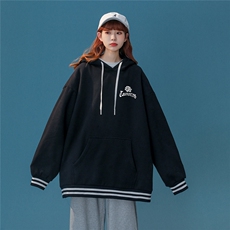 中性风23新款秋冬时尚百搭宽松字母印花连帽卫衣B310P65控88，男装卫衣，A247A