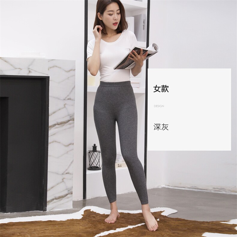 新款高腰显瘦羊绒打底裤女秋冬季加厚保暖一体裤紧身弹力小脚裤，女装打底裤，金牧歌羊绒裤