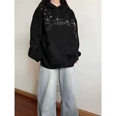 1071-P54重工刺绣连帽卫衣外套，女装短外套，电商B323A