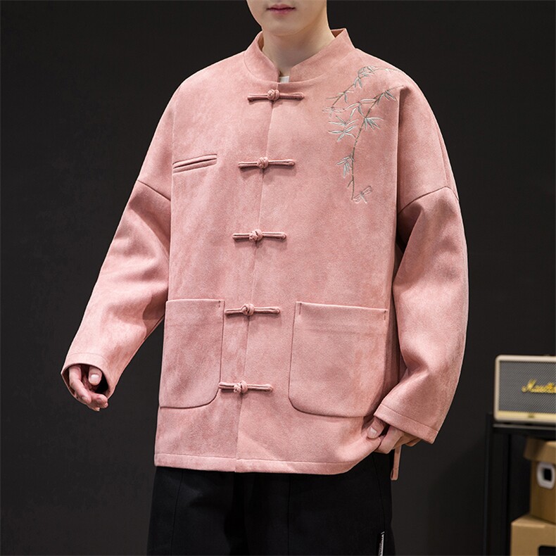 秋冬风外套潮刺绣麂皮绒潮时尚夹克A227-WT308Y-P110-控145,男装夹克,电商A227
