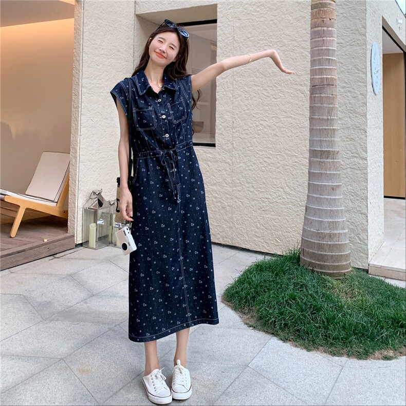 短袖牛仔连衣裙女2025夏季新款女装裙子,女装连衣裙,慧尚依恋