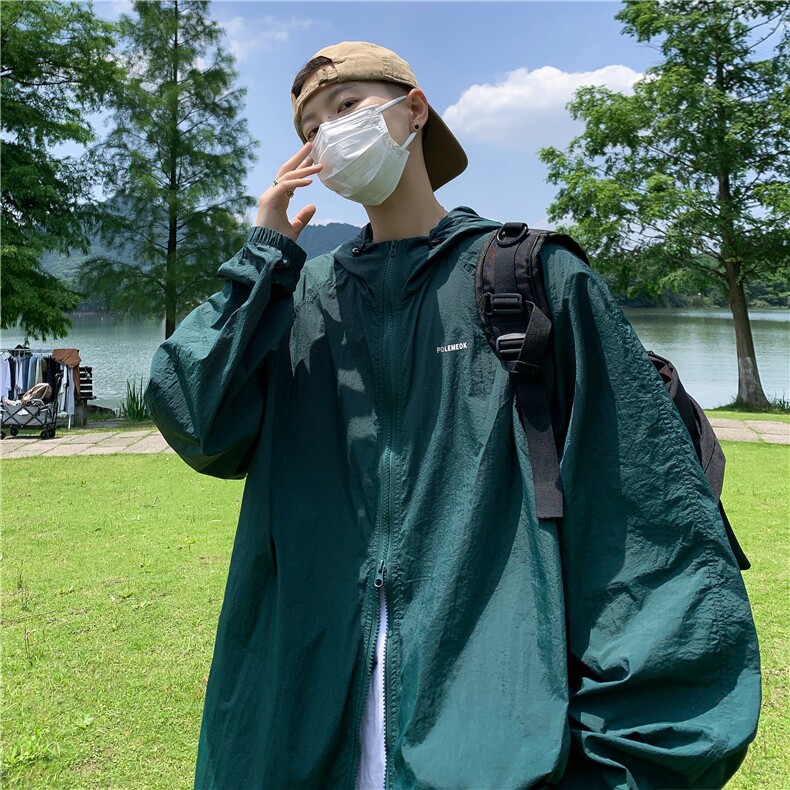 防晒衣男士韩版潮夏季薄款连帽户外2024新款ins宽松外套W5832-P32，男装防晒衣，星座412-2