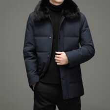 冬季中年羽绒服可脱卸毛领男中长款加厚冬装外套MYYL8903-P300,男装羽绒服,电商B212（原钱塘6029）