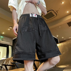 夏季新款美式潮牌刺绣运动透气篮球短裤五分裤男宽松百搭休闲裤，男装牛仔裤，星座506A