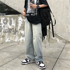 2021宽松潮牌裤子男夏季薄款ins港风嘻哈街头牛仔裤男裤K892-P38，男装牛仔裤，星座512-3