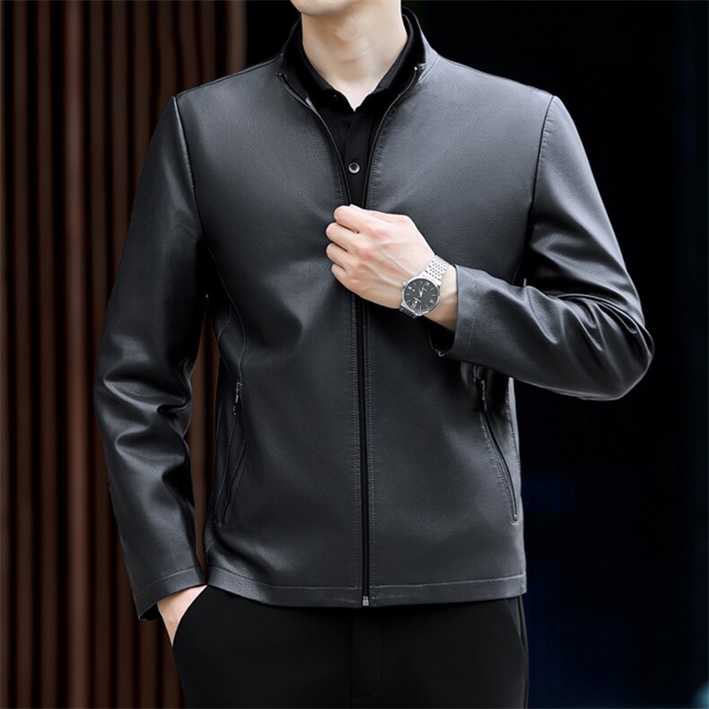 FA6005钱塘2020-3冬季厚款时尚休闲帅气中年男士皮衣外套P150,男装皮衣,钱塘207-3