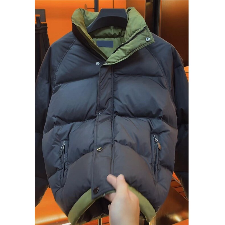 高端撞色立领短款轻薄羽绒服美式保暖外套羽绒衣服yrf205-TP225,男装羽绒服,电商A089-1