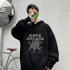特P55控98高品秋冬季连帽毛衣男复古慵懒风针织衫毛衣外套，男装针织衫/毛衣，电商B370