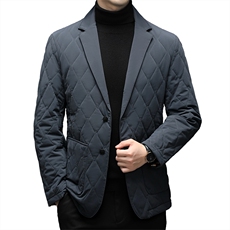 秋冬季休闲西装外套男士中年爸爸装商务加棉厚新款保暖小西服上衣，男装西服，电商B212（原钱塘6029）