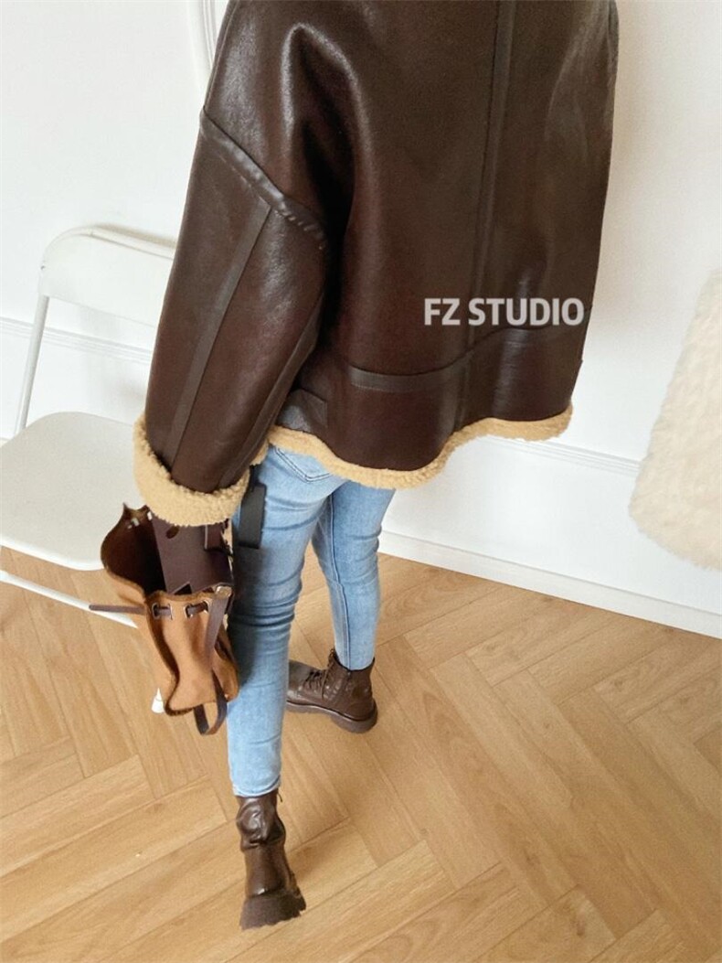 【现货】机车羊羔毛外套，其它，F/TU