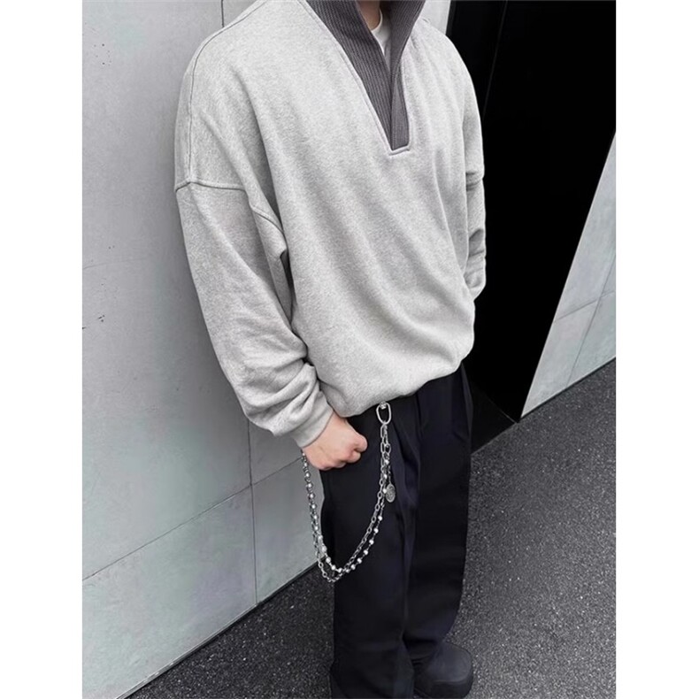 连帽卫衣男春秋款2025新款重磅男款ins内搭休闲纯色上衣WC80,男装卫衣,星座1116A（原606A-3）