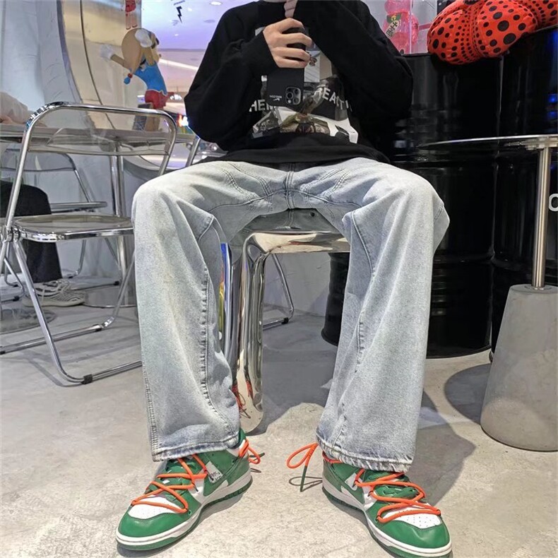 男休闲春季新款潮浅色牛仔裤N8042P41,男装牛仔裤,星座1116-2