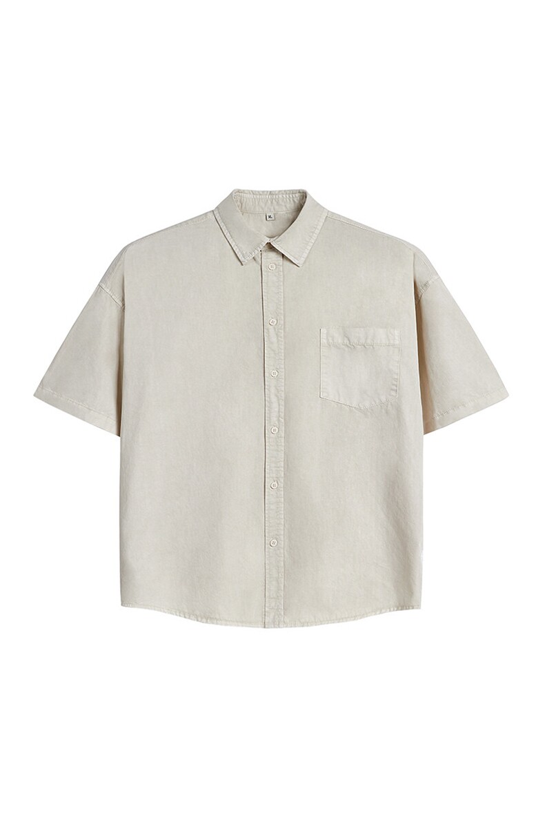 美式工装衬衫短袖夏季宽松纯棉脏染衬衣男A436-0628-P4569,男装衬衫,电商A436
