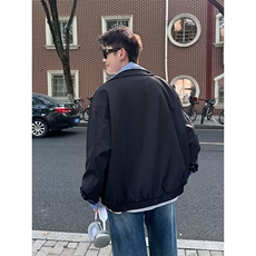 假两件夹克男女韩版潮流格子拼色帅气2025秋冬ins外套W6750-P68，男装夹克，星座412-3