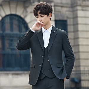 2025春秋男商务正装礼服西服时尚休闲西装三件套A355-XF9002-P290图片