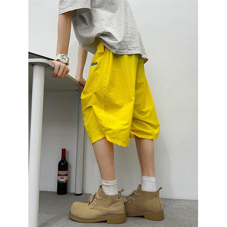 多巴胺阔腿工装裤女夏季薄款刺绣字母直筒弯刀运动裤七分KD111，男装工装外套，星座1116A（原606A-3）