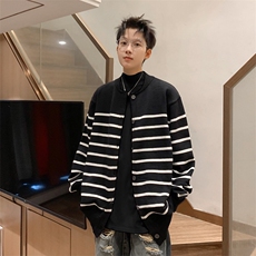 秋冬外套简约学院条纹毛衣开衫经典针织衫休闲MF03，男装针织衫/毛衣，星座1116A-1（原606A）