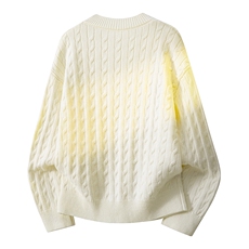 MK7436-CG-3DBP55韩风黄色长袖单排扣针织开衫情侣洋气针织上衣，男装卫衣，星座510A-5