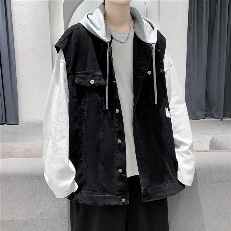 MJ216-p58-限价78M-5XL牛仔马甲连帽工装ins港风潮牌春秋季休闲,男装背心/马甲,星座116