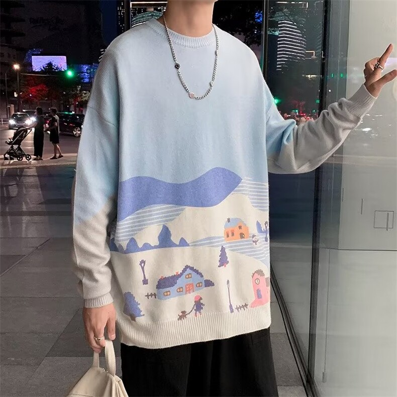 休闲毛衣青春流行2022长袖男潮纯色圆领GM62P42,男装针织衫/毛衣,星座1116-2