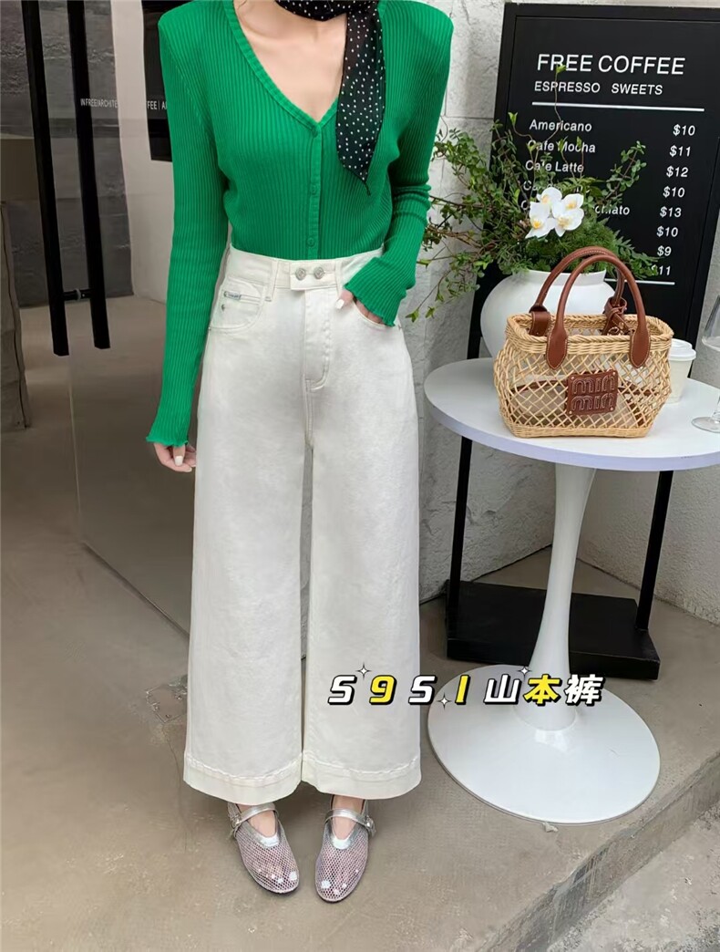 春秋时尚款阔腿山本裤女百搭显瘦,女装牛仔裤,宸诺服饰