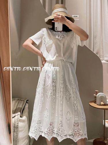 【现货】2021SUMMERT恤法式浪漫T恤，女装T恤，DIINTTO地朵