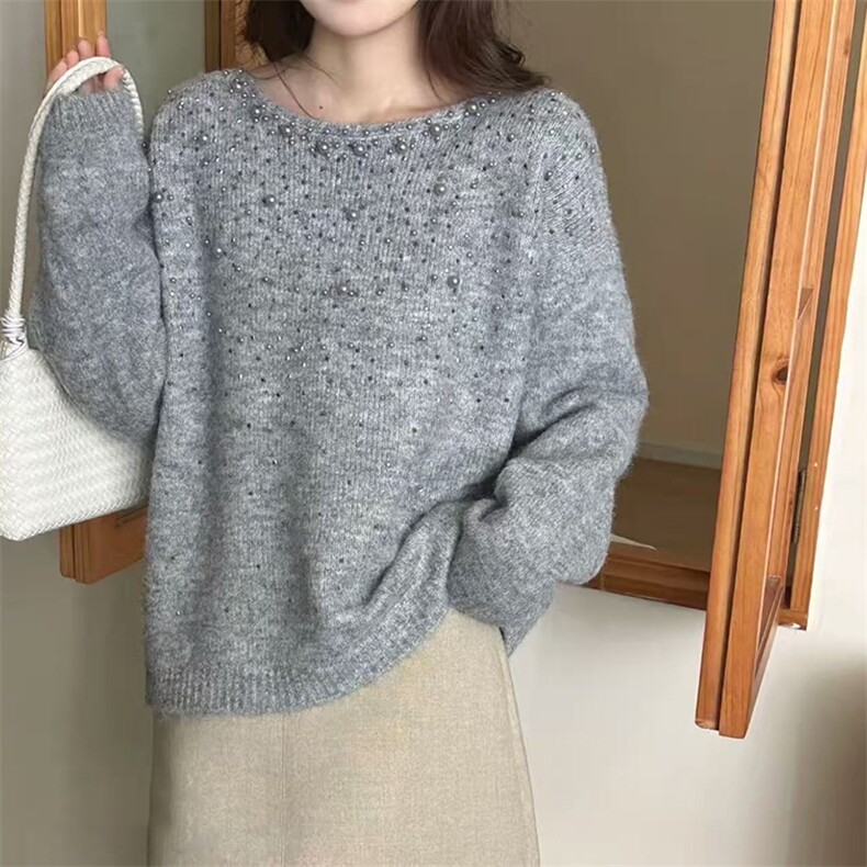 毛衣女冬季加厚外穿内搭套头圆领短款小个子时尚针织衫打底衫上衣,针织衫/毛衣,暖姿羊绒