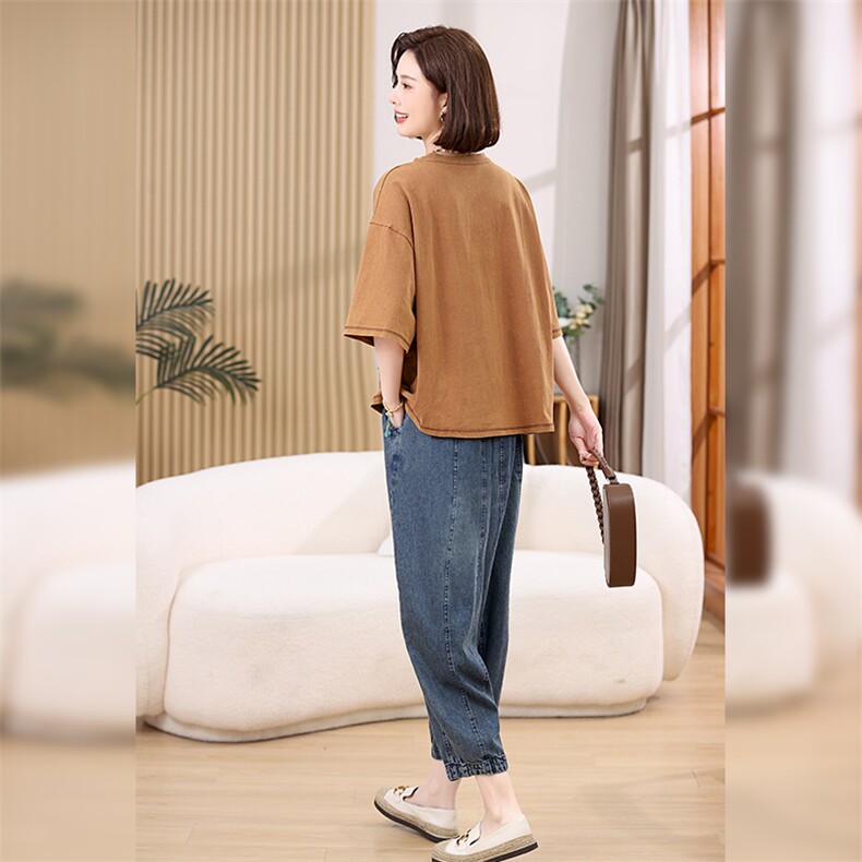 叶笙衣套装2510-126绣花棉短袖复古套装,女装套装/套裙,叶笙衣