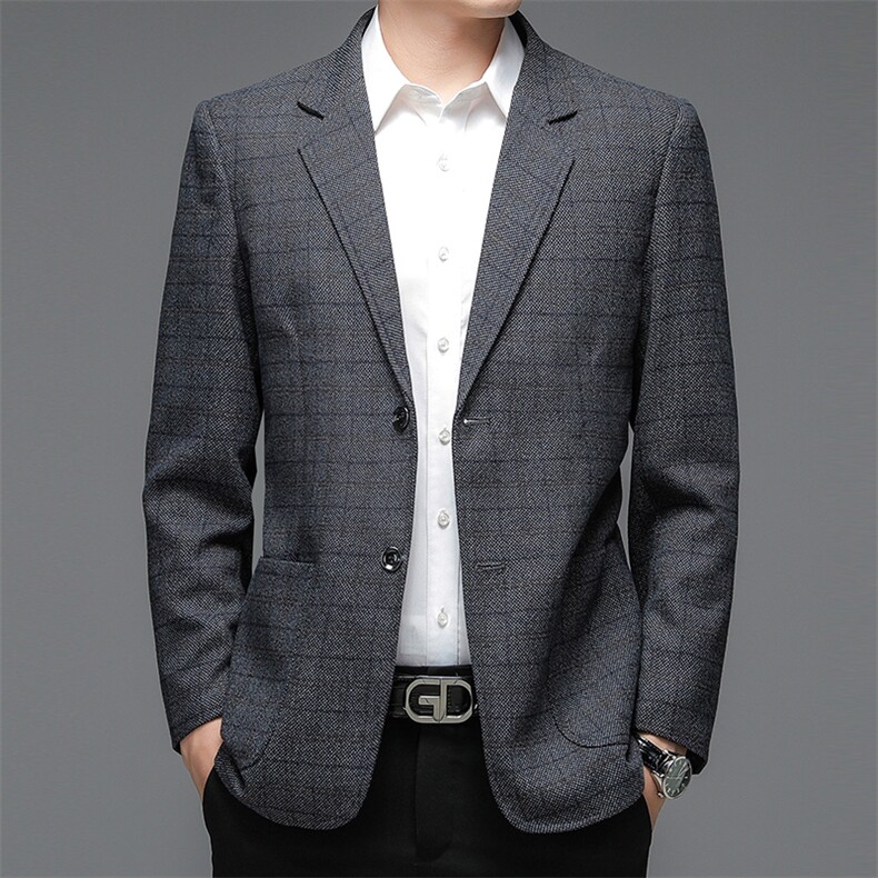 休闲西服男西装春季商务休闲中年男士西装外套单西上衣服爸爸男装,男装西服,电商B212（原钱塘6029）