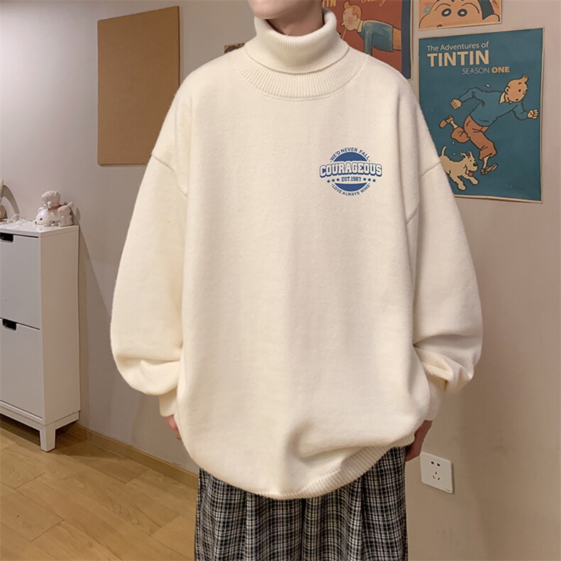 8XL高领毛衣男大码胖子堆堆领打底羊毛衫GM45395-P45加绒款-P65,男装T恤,电商A040